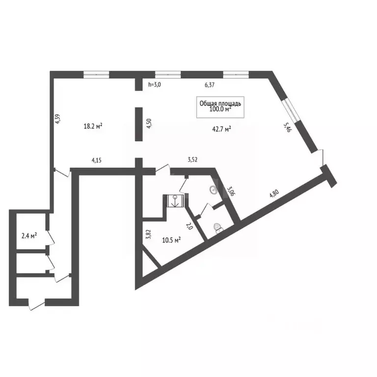 Торговая площадь в Новосибирская область, Новосибирск просп. ... - Фото 2