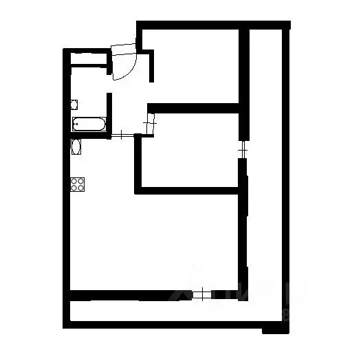 1-к кв. Санкт-Петербург пос. Шушары, Первомайская ул., 16 (56.3 м) - Фото 2