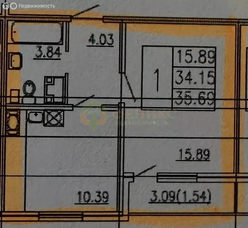 1-комнатная квартира: Санкт-Петербург, Ленинский проспект, 56 (34.3 м) - Фото 2