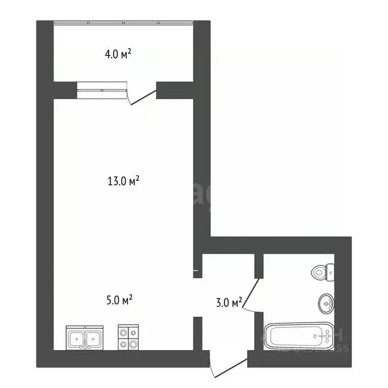 Студия Алтайский край, Барнаул тракт Павловский, 307к3 (23.7 м) - Фото 1
