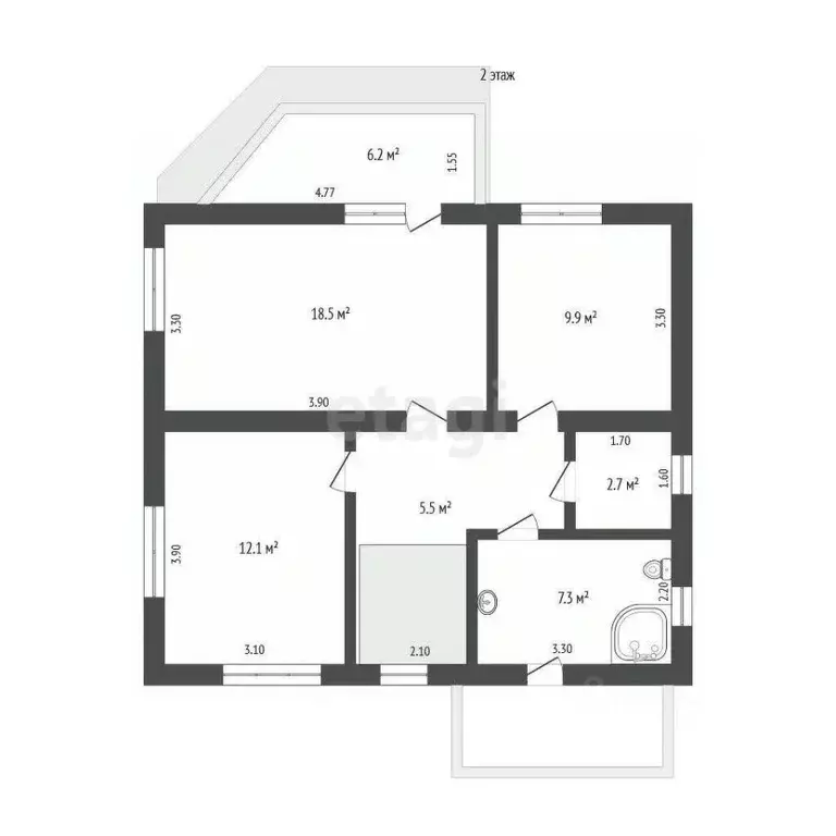 Дом в Белгородская область, Белгородский район, Дубовское с/пос, пос. ... - Фото 2