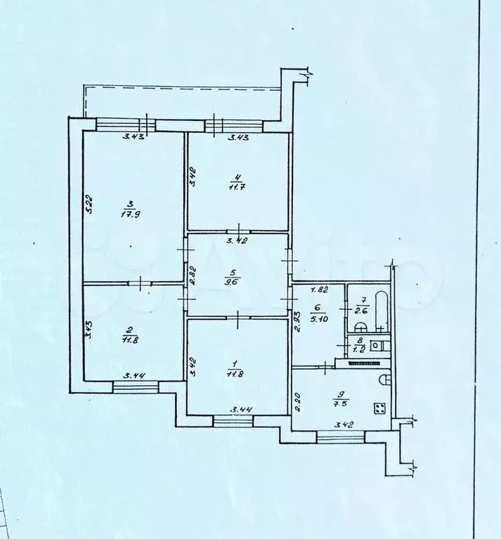 4-к. квартира, 83,5 м, 3/14 эт. - Фото 0