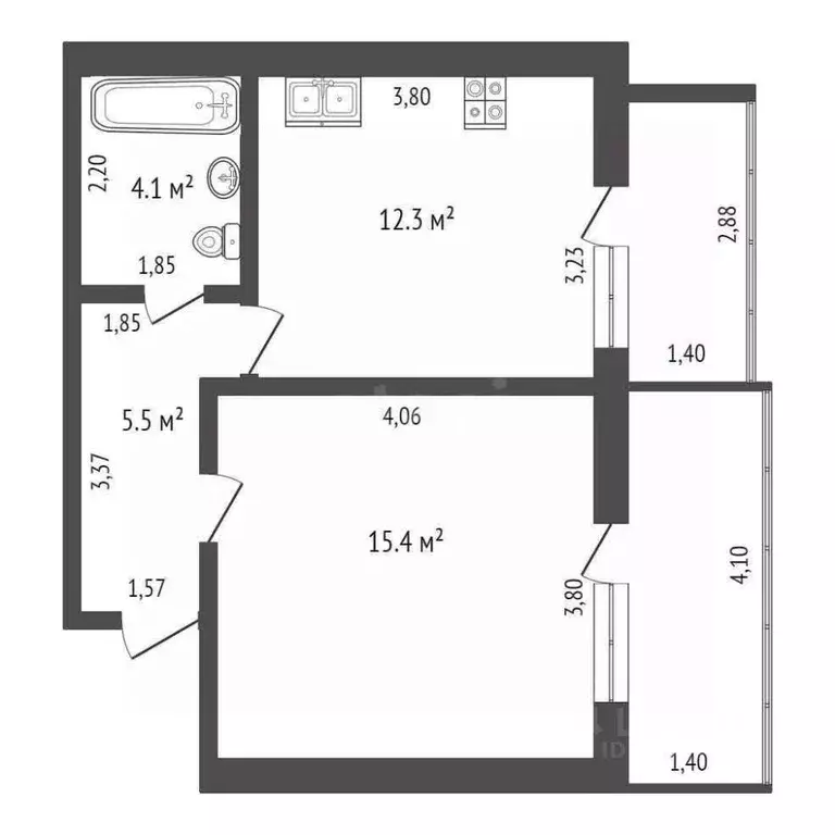 1-к кв. Севастополь ул. Челнокова, 12/3 (43.8 м) - Фото 1