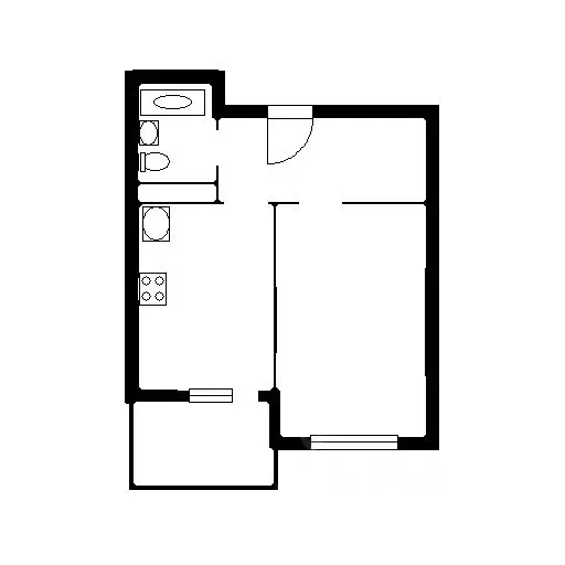 1-к кв. Краснодарский край, Краснодар Дальняя ул. (50.0 м) - Фото 2