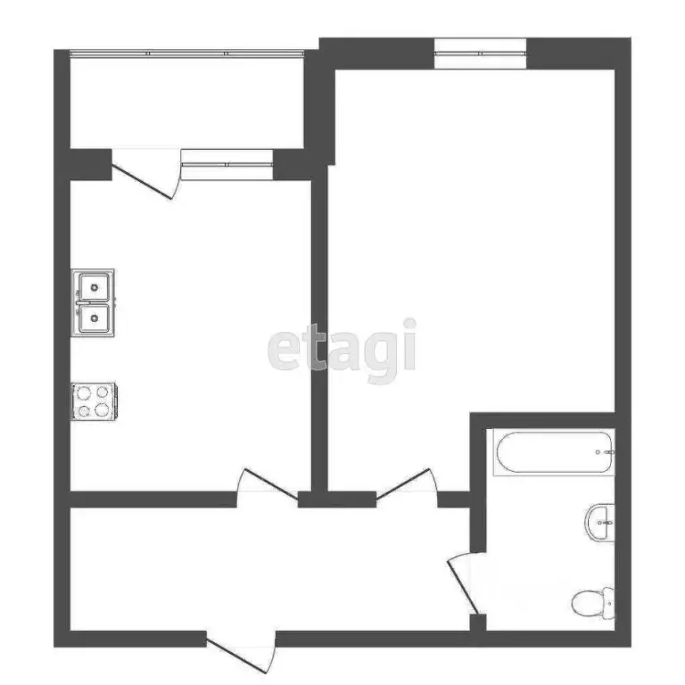 1-к кв. Тюменская область, Тюмень проезд Тихий, 2 (36.3 м) - Фото 1