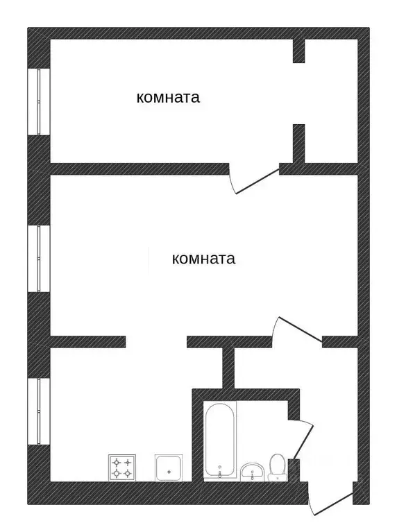 2-к кв. Самарская область, Самара проезд Мальцева, 10 (39.0 м) - Фото 1