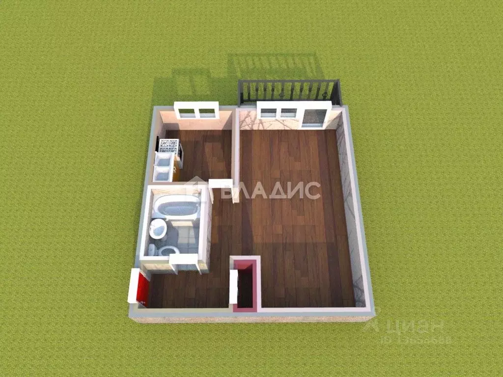 1-к кв. Иркутская область, Ангарск 95-й кв-л, 3 (30.9 м) - Фото 2