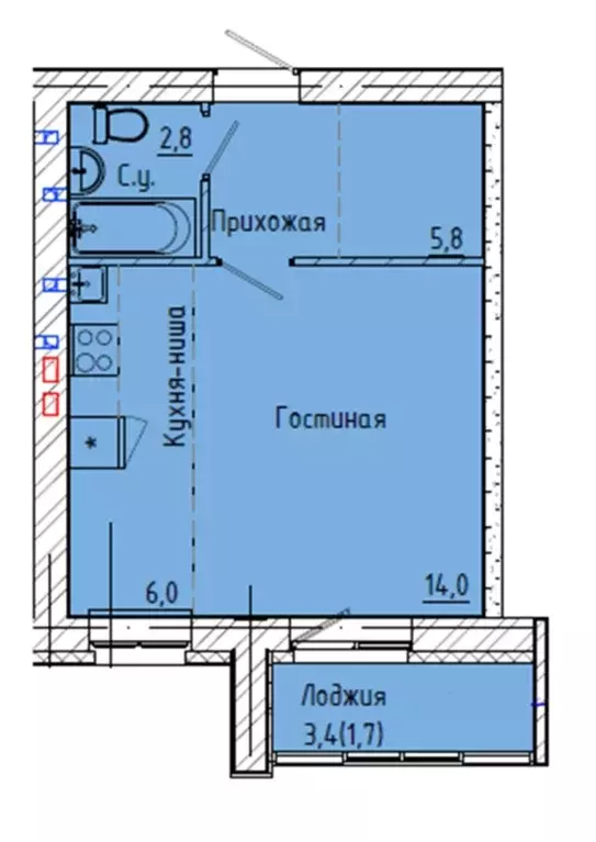 Продаётся квартира-студия, 30.3 м - Фото 0