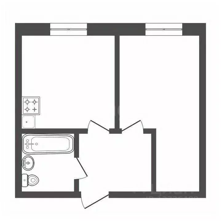 1-к кв. Амурская область, Благовещенск ул. Чайковского, 110 (26.0 м) - Фото 1