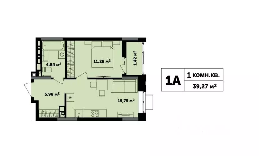 1-к кв. Удмуртия, Ижевск ул. Академика Павлова (39.27 м) - Фото 0