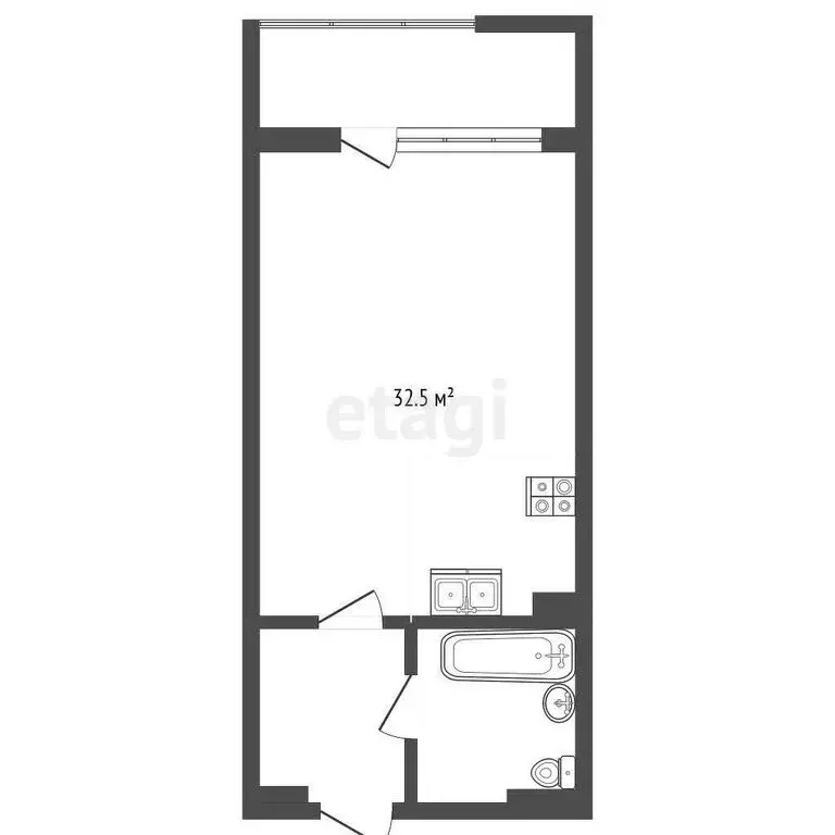 Квартира-студия: Судак, Набережная улица, 75к1 (44.5 м) - Фото 1