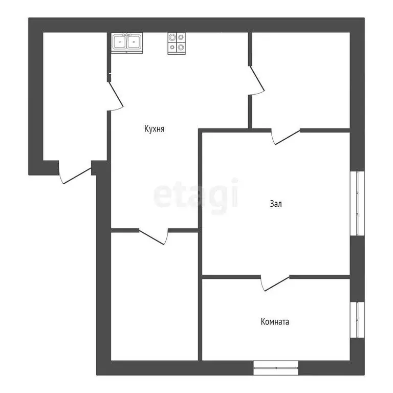 Дом в Геройское, улица Космонавтов (41.7 м) - Фото 0