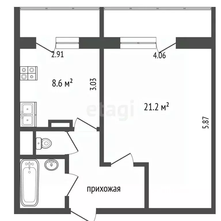1-к кв. Москва ул. Рогова, 12К1 (39.2 м) - Фото 1