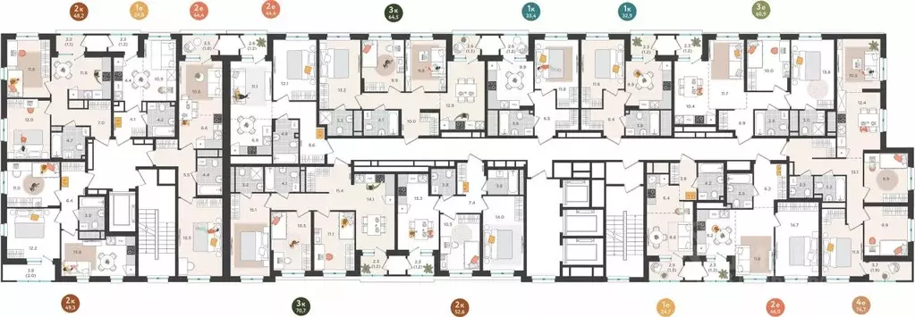 3-к кв. Пермский край, Пермь ул. Куфонина, 1 (64.5 м) - Фото 1