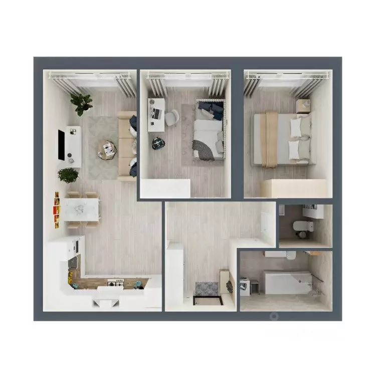 2-к кв. Нижегородская область, Нижний Новгород Северо-Восточная ул., 5 ... - Фото 1