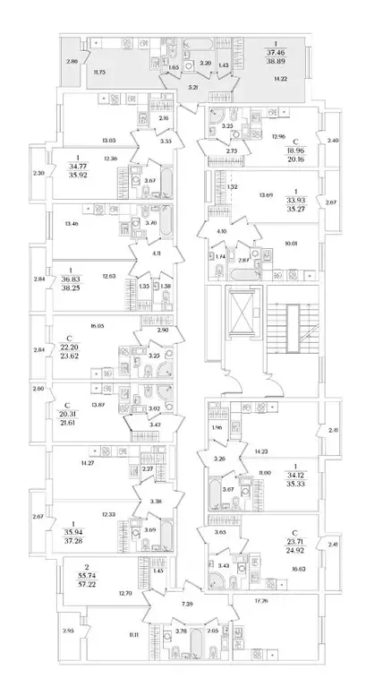 1-к кв. Санкт-Петербург ул. Тамбасова, 5Н (38.89 м) - Фото 1