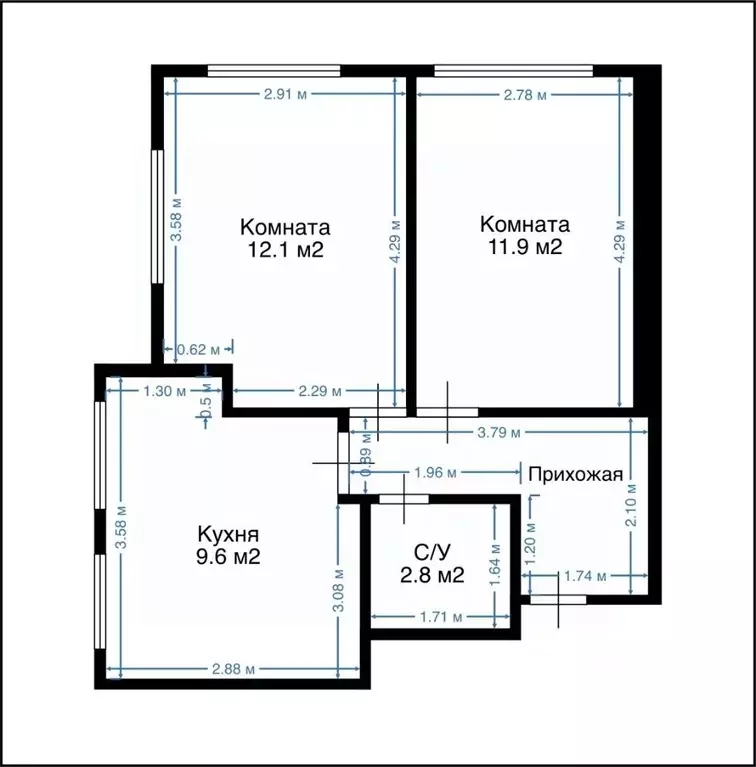 2-к кв. Москва пос. Коммунарка, ул. Бачуринская, 11 (42.4 м) - Фото 2