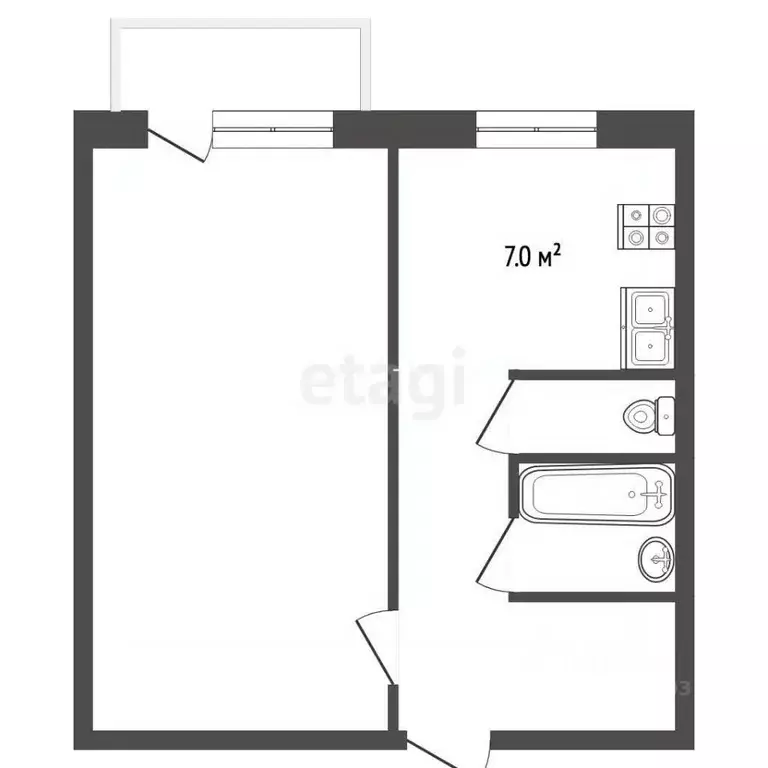 1-к кв. Московская область, Клин ул. 60 лет Октября, 3 (38.4 м) - Фото 1