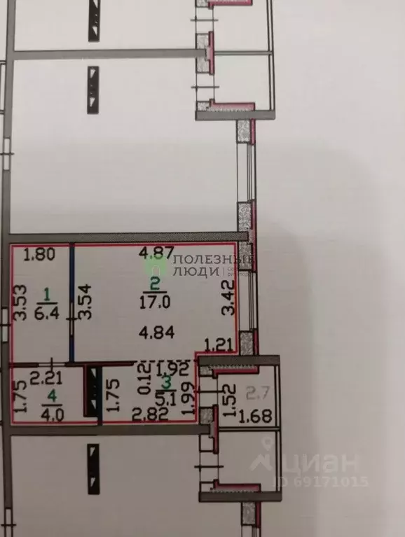 Студия Орловская область, Орел Раздольная ул., 27А (32.5 м) - Фото 2