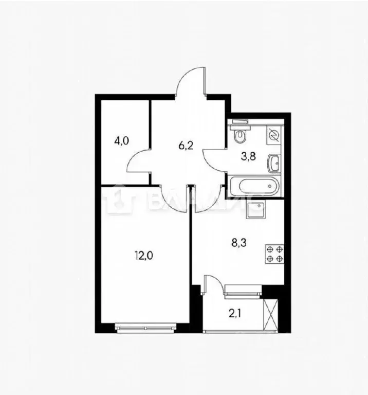 1-к кв. Санкт-Петербург Дальневосточный просп., 33к1 (34.3 м) - Фото 2