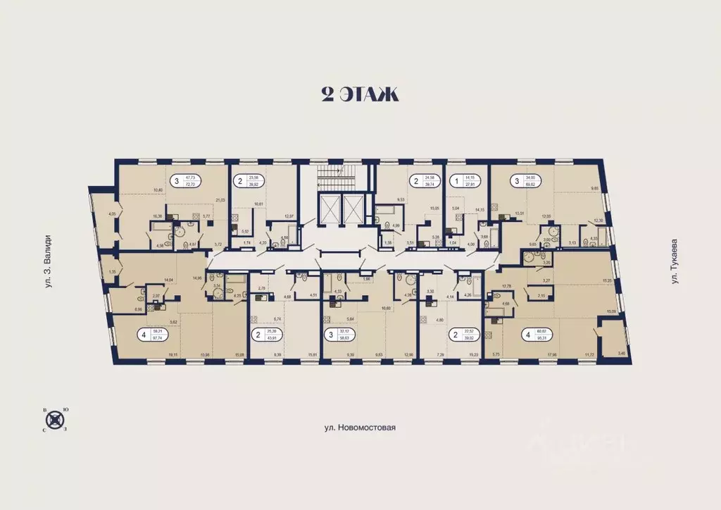 3-к кв. Башкортостан, Уфа Новомостовая ул., 4А (58.63 м) - Фото 2