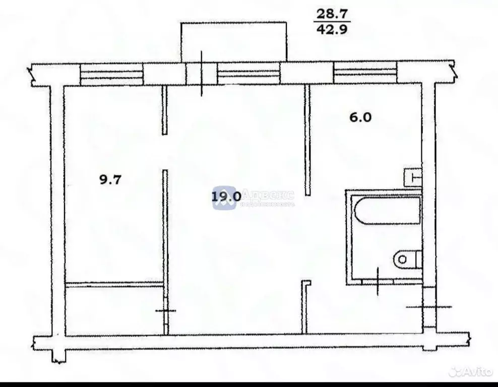 2-к кв. Тюменская область, Тюмень Минская ул., 96 (43.0 м) - Фото 1