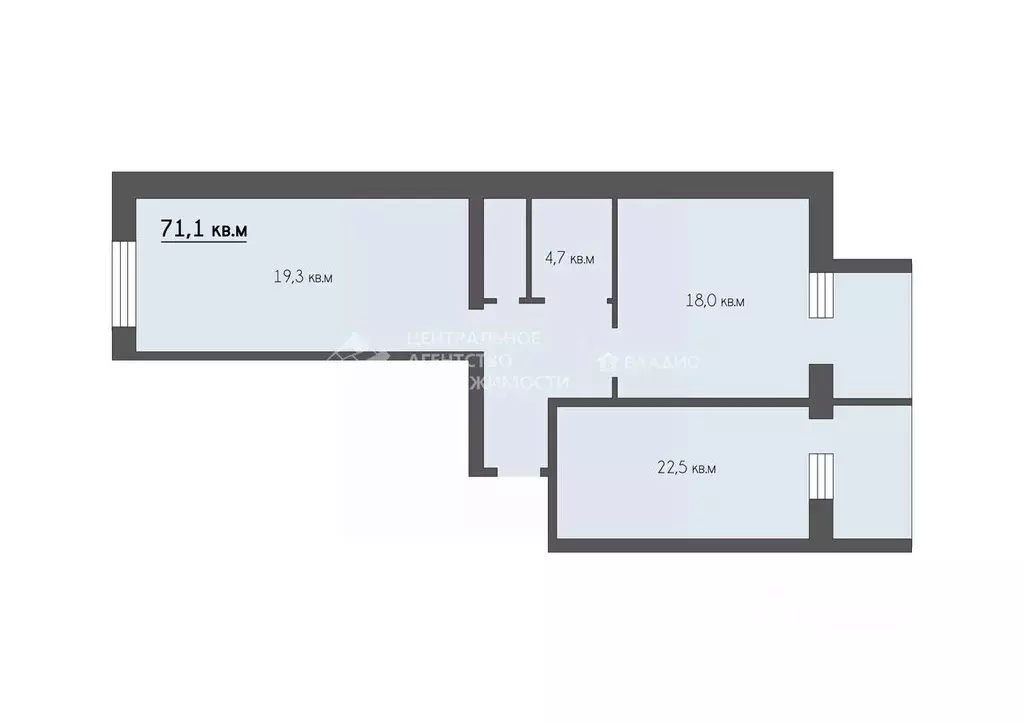 2-к кв. Рязанская область, Рязань ул. Бирюзова, 26к1 (71.1 м) - Фото 2