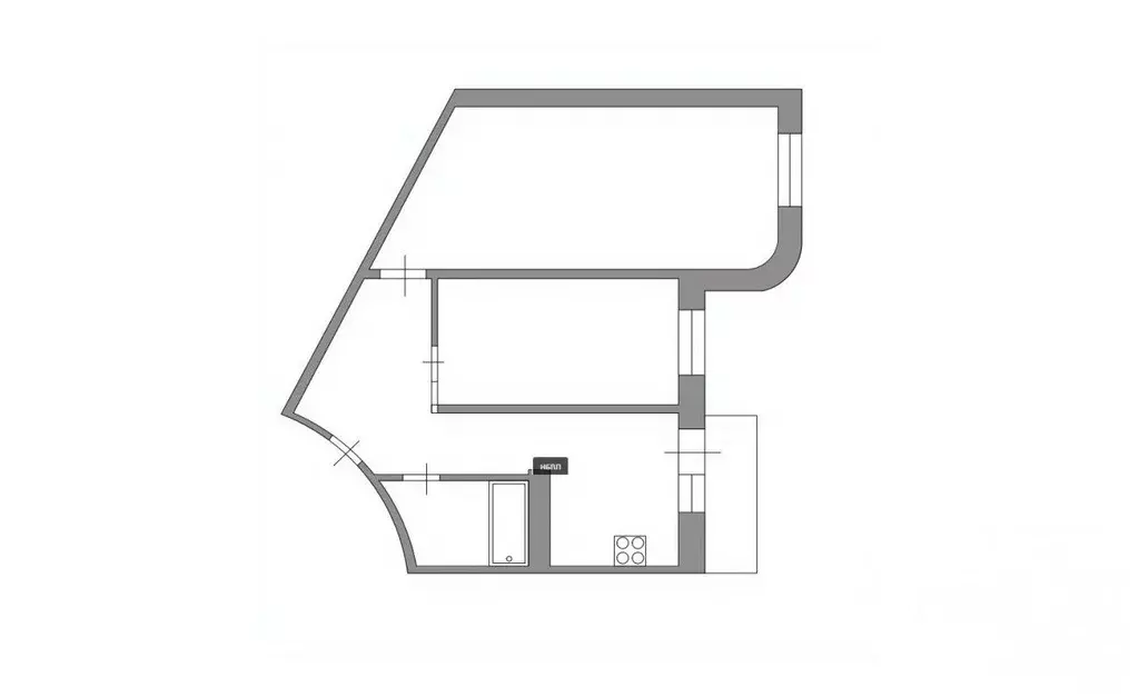 2-к кв. Санкт-Петербург, Санкт-Петербург, Сестрорецк ул. Токарева, 2 ... - Фото 2