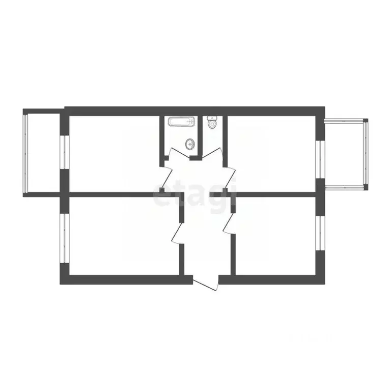 3-к кв. Кемеровская область, Юрга просп. Победы, 32Б (69.1 м) - Фото 1
