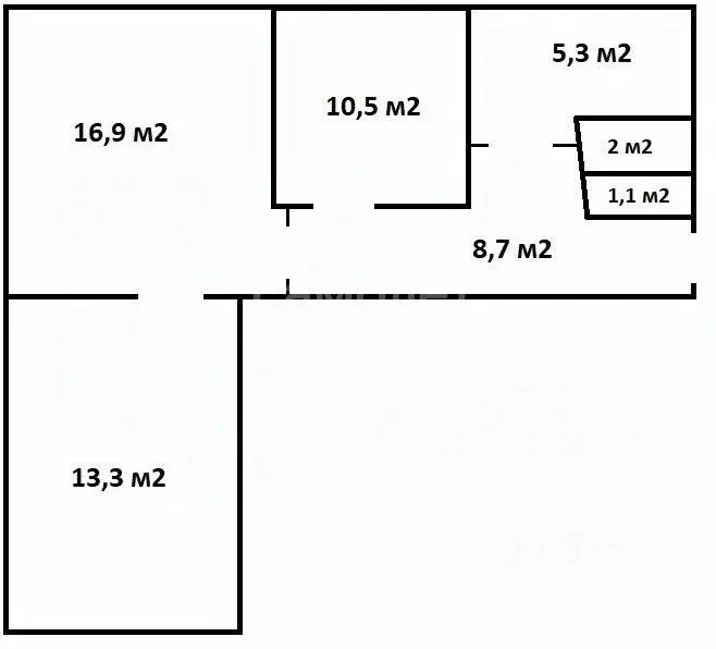 3-к кв. Забайкальский край, Чита ул. Строителей, 83 (58.9 м) - Фото 2