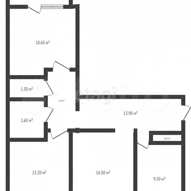 3-к. квартира, 69 м, 1/9 эт. - Фото 0