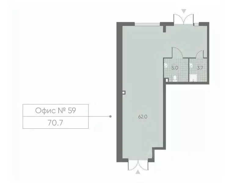 Помещение свободного назначения в Москва Лучи жилой комплекс (71 м) - Фото 1