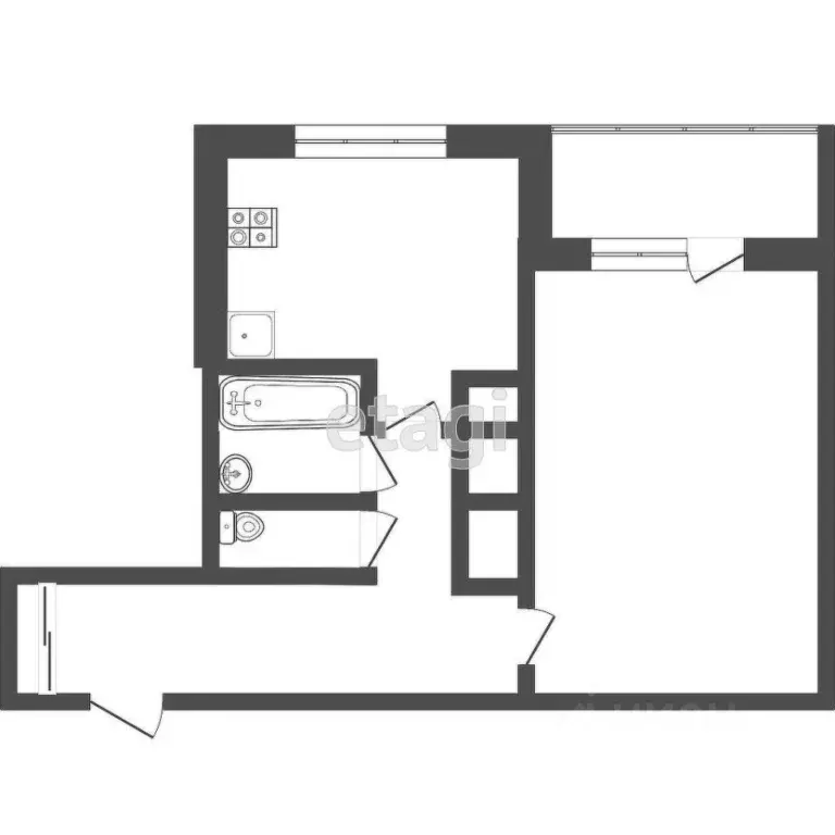 1-к кв. Мордовия, Саранск ул. Сущинского, 11А (32.7 м) - Фото 2