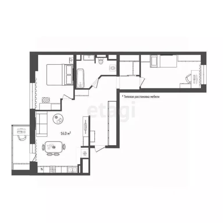 3-к кв. Тюменская область, Тюмень ул. Тимофея Чаркова, 79к3 (63.0 м) - Фото 1
