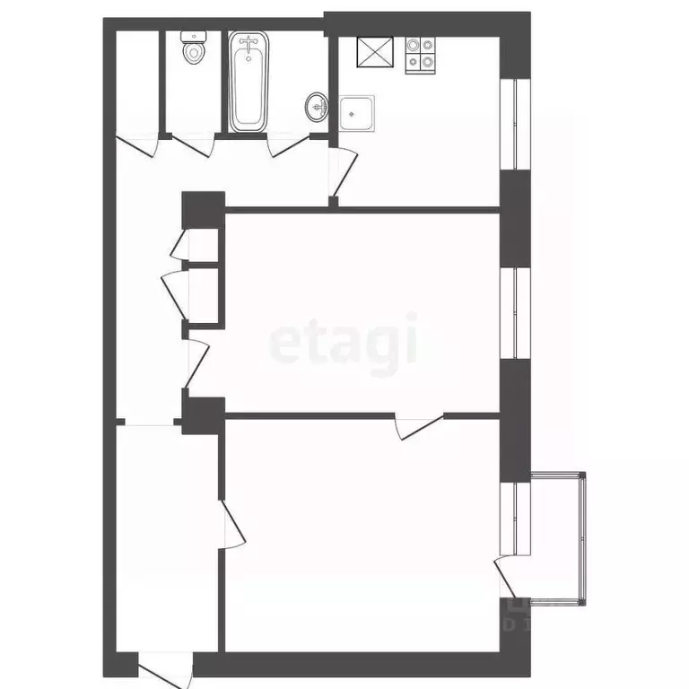 2-к кв. Тамбовская область, Тамбов Советская ул., 38Г (60.2 м) - Фото 1