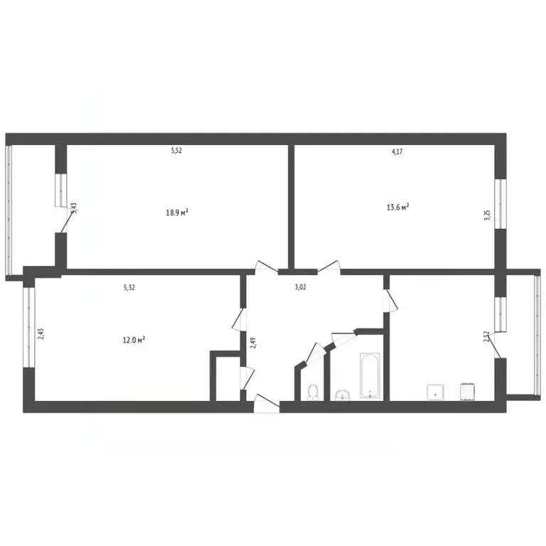 3-к кв. Ставропольский край, Ставрополь Шпаковская ул., 74/3 (60.0 м) - Фото 2