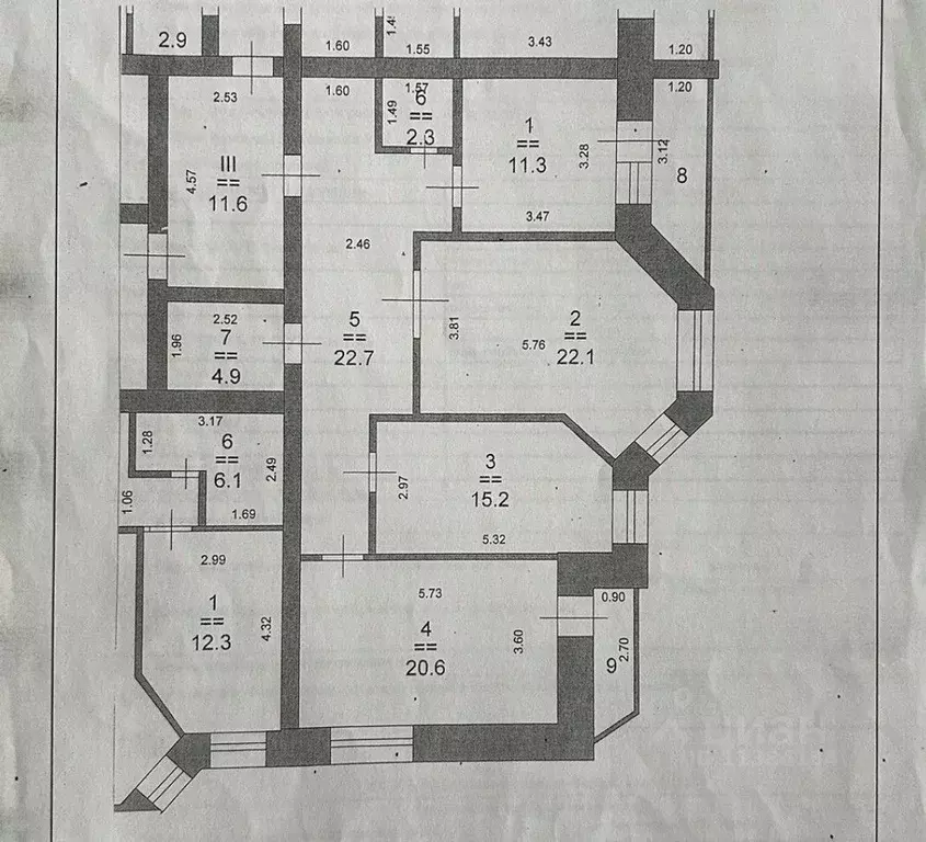 3-к кв. Нижегородская область, Кстово Кстовская ул., 5 (99.1 м) - Фото 1