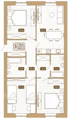 3-к кв. Московская область, Сергиев Посад Белый город жилой комплекс ... - Фото 1