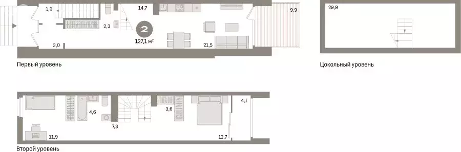 2-комнатная квартира: Екатеринбург, улица Шаумяна, 28 (127.1 м) - Фото 0