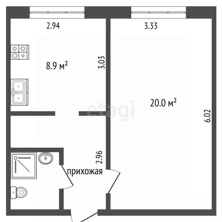 1-к кв. Самарская область, Самара просп. Юных Пионеров, 34 (38.0 м) - Фото 2