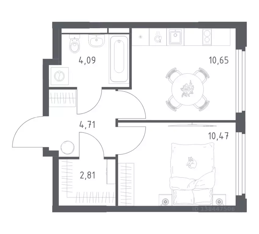 1-к кв. Московская область, Королев Юбилейный мкр, Космический Квартал ... - Фото 1