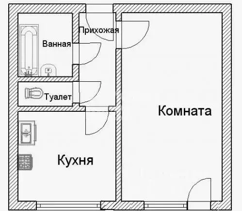 1-к кв. Липецкая область, Липецк ул. Катукова, 33 (34.8 м) - Фото 2