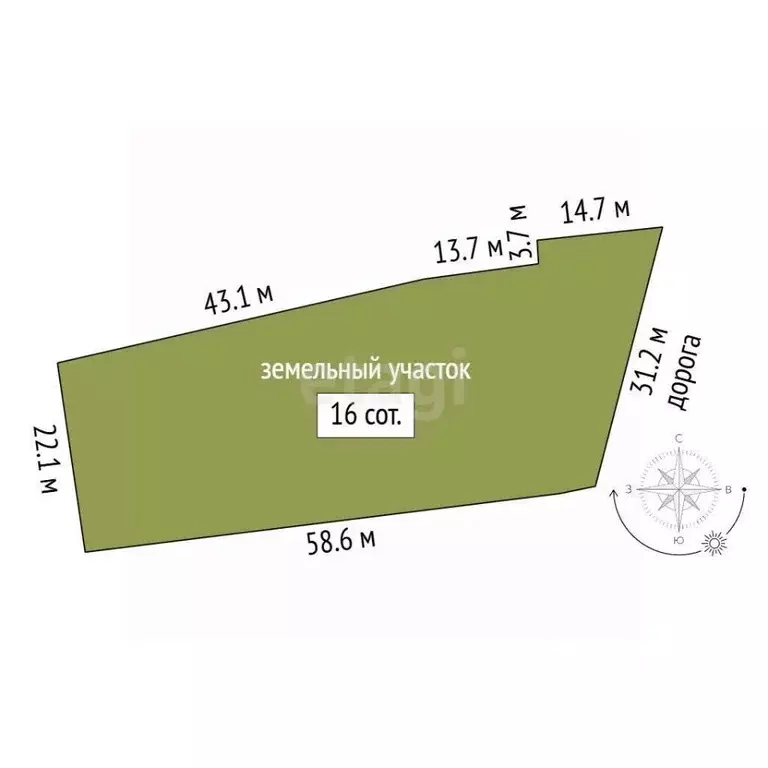 Участок в Крым, Ленинский район, с. Мысовое ул. Центральная, 88 (16.0 ... - Фото 2