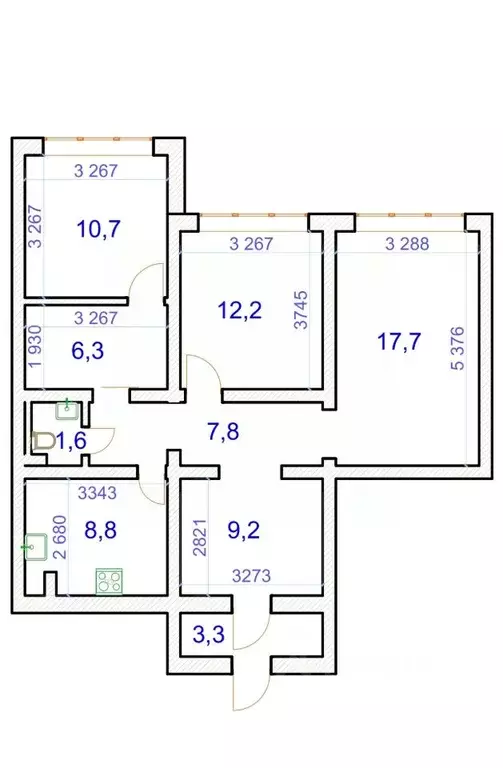 Помещение свободного назначения в Москва Коломенская ул., 12к3 (84 м) - Фото 1