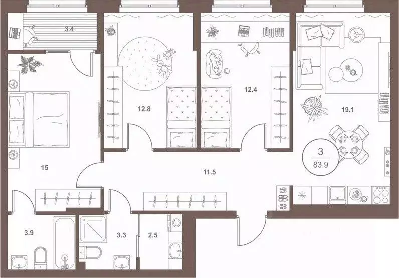 3-к кв. Пензенская область, Пенза Арбеково жилрайон, Дальнее Арбеково ... - Фото 1