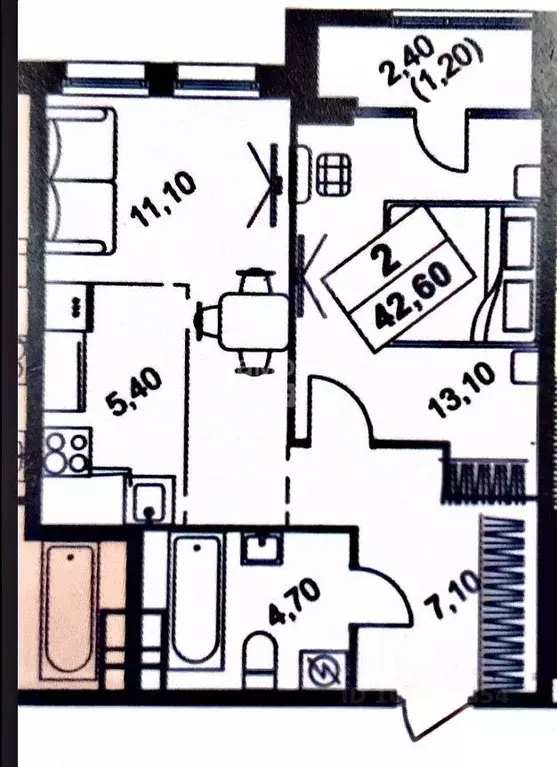 1-к кв. Москва ул. Зорге, 25 (42.7 м) - Фото 1