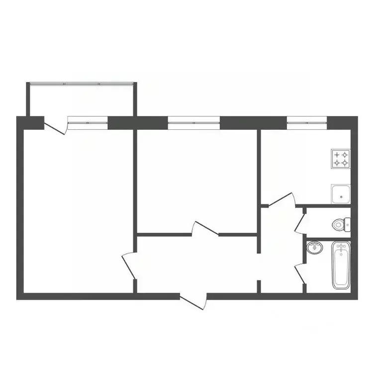2-к кв. Красноярский край, Красноярск ул. 60 лет Октября, 34 (53.0 м) - Фото 2