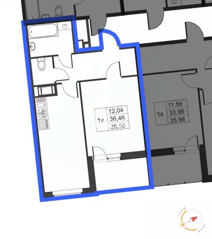 1-к кв. Ленинградская область, Коммунар г. Гатчинский муниципальный ... - Фото 1