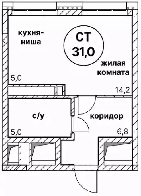 1-к кв. Нижегородская область, Нижний Новгород Мещерское Озеро ... - Фото 1