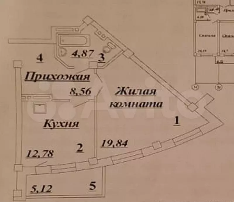 1-к. квартира, 48,6 м, 14/17 эт. - Фото 0